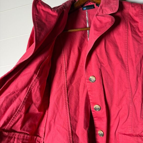 Relativity Spring Belted Jacket- Sz XL- Dark Coral Color - Picture 8 of 10